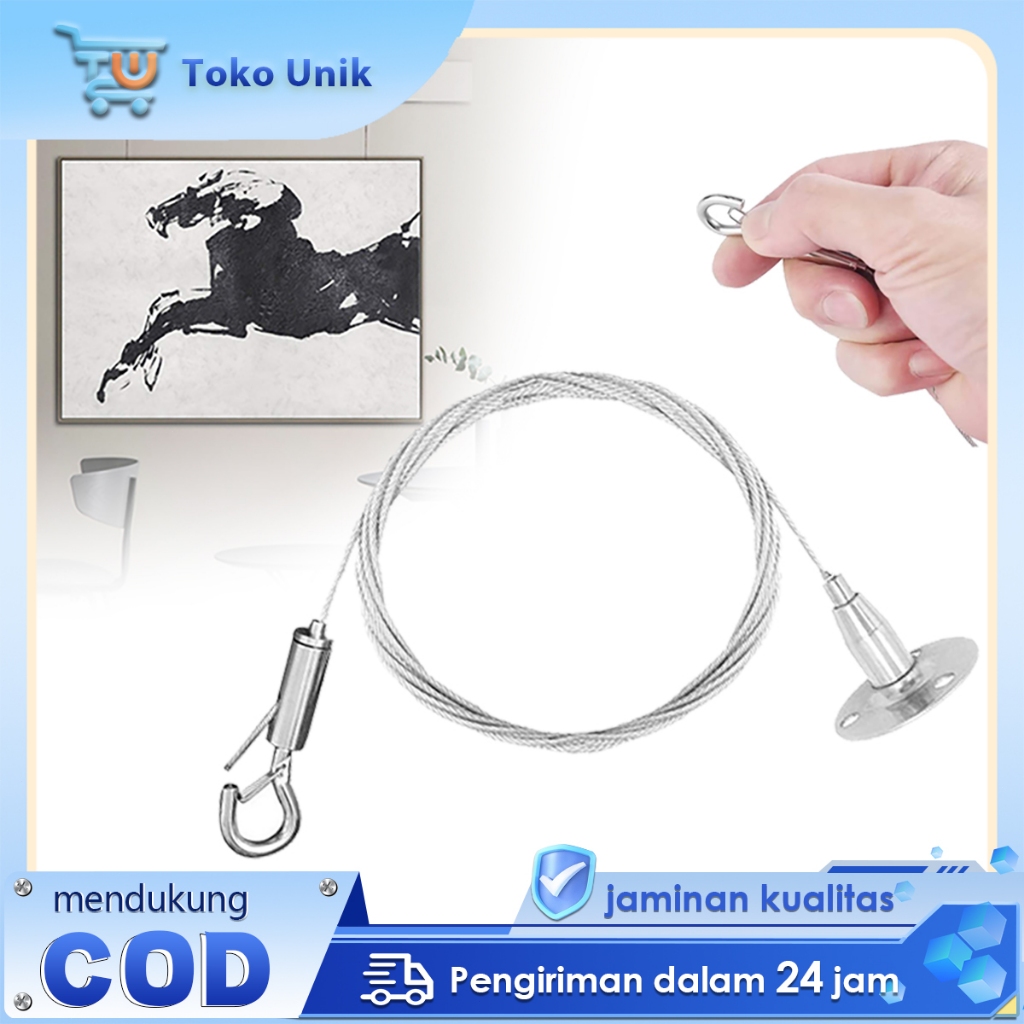 Tali Kawat Baja Tali Seling Baja 1m Tali Kawat Seling Baja Atas Stainless Steel Untuk Lampu Gantung