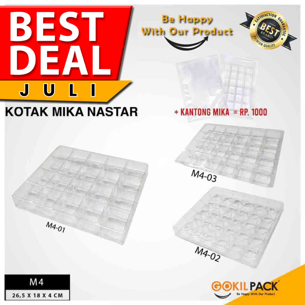 

Mika Tray Kue Tatakan Sekat Nastar Isi 20/24/30 | M4