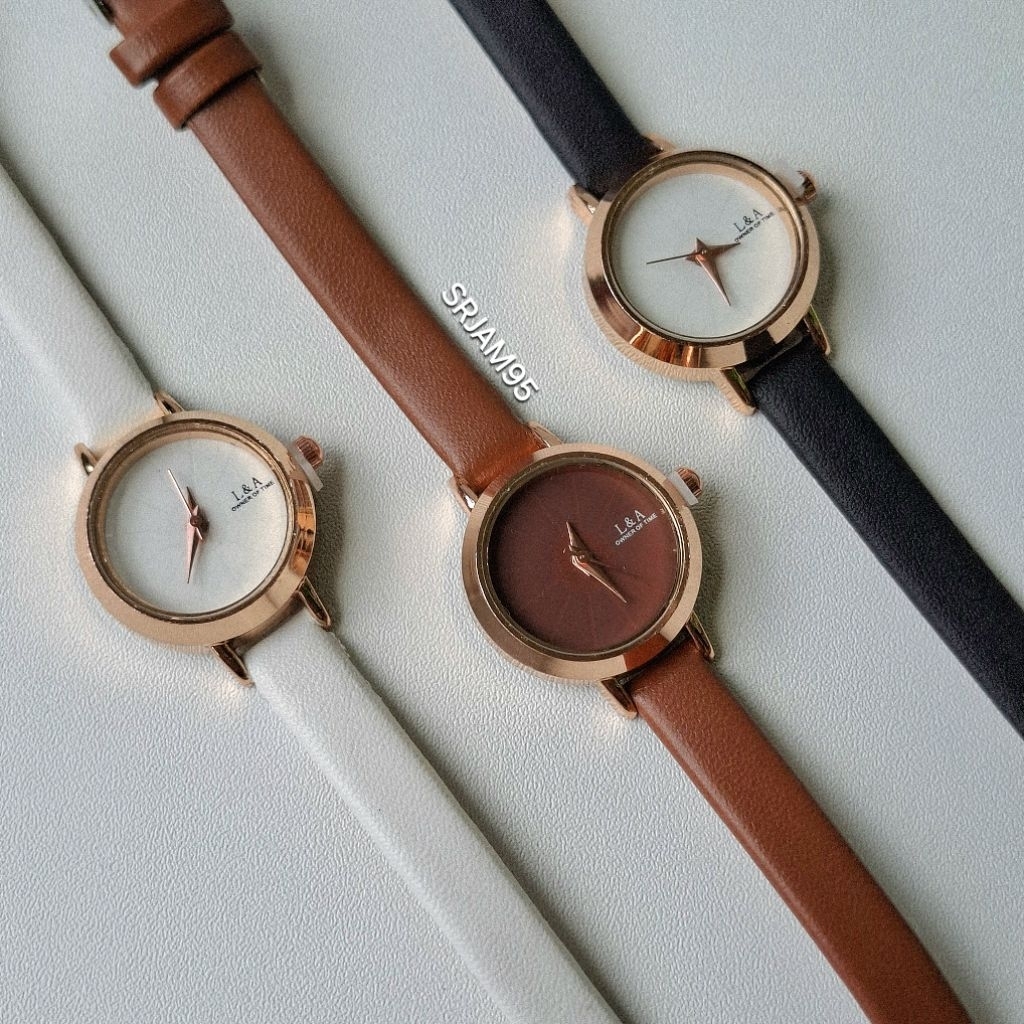 Jam Tangan Wanita Bulat Diameter Kecil  Korean Style Jam Tangan Kulit