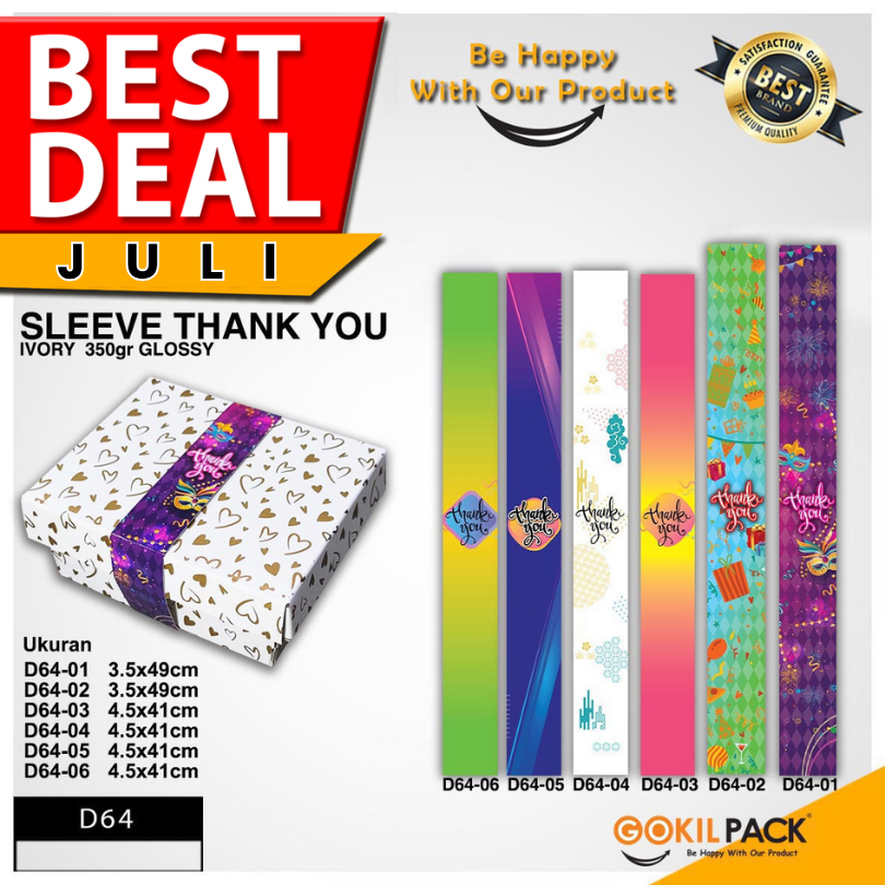 

Sleeve Box|Label/Hiasan/Paper Belt Thank You Vertikal|D64