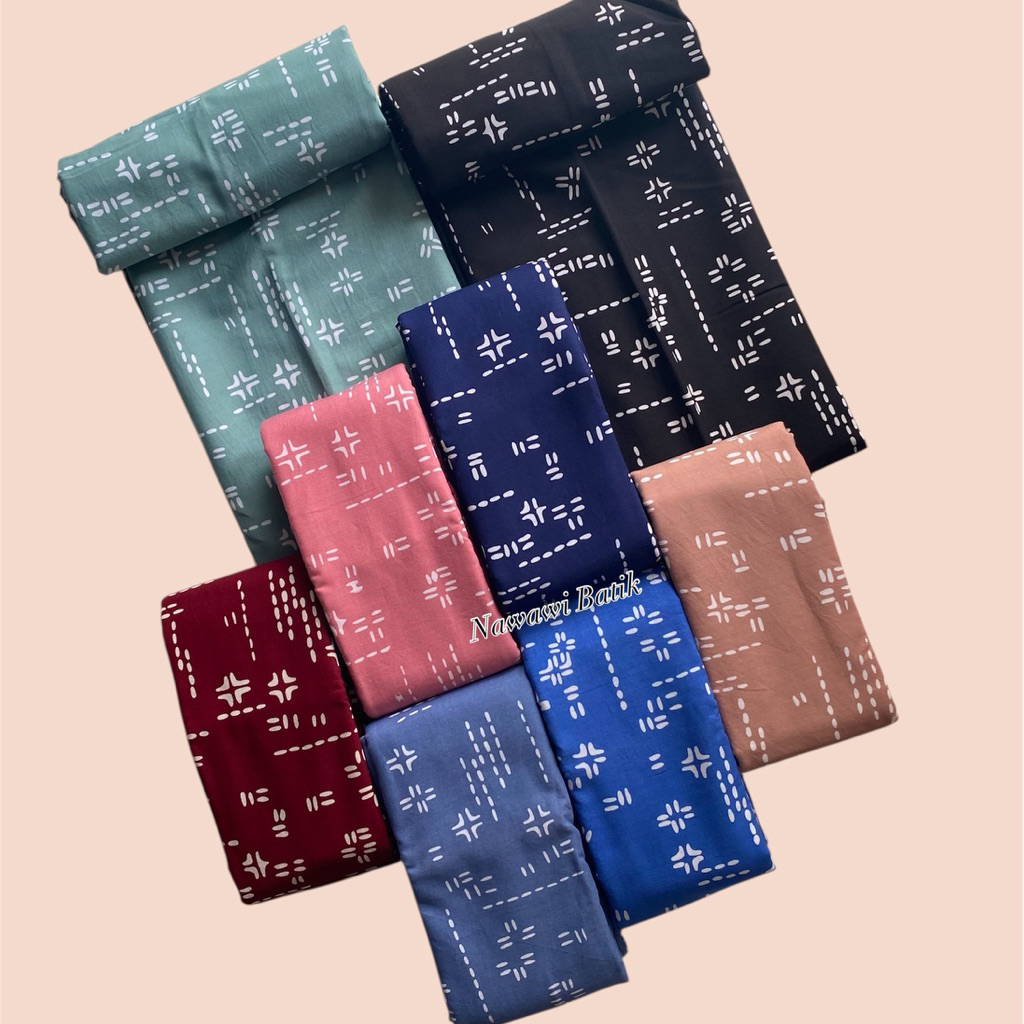 KAIN BATIK CAP 1 WARNA (MOTIP SASHIKO GARIS)