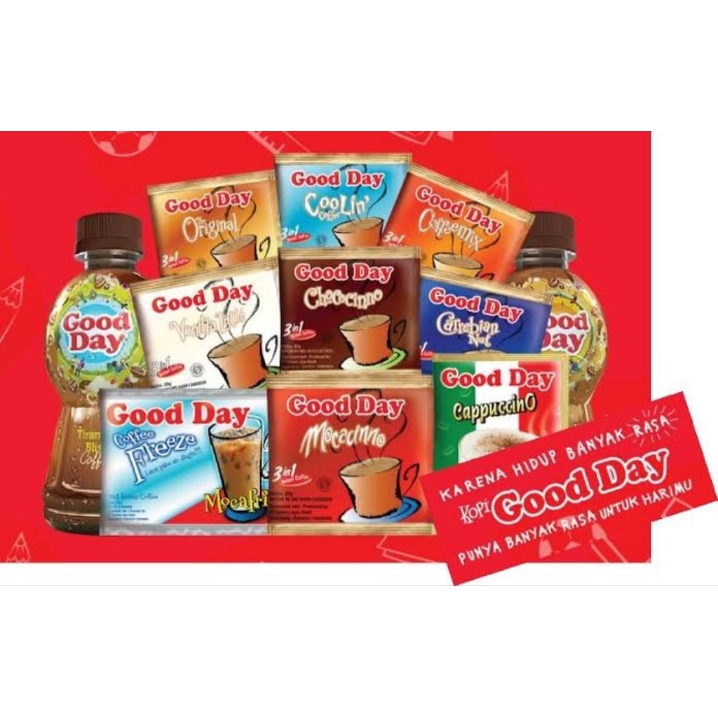 

Good day Cappucino | chococinno | coolin freeze | Carrebian nut | Original