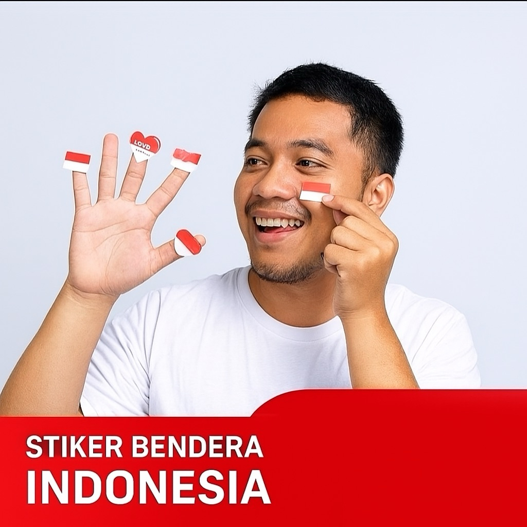 

Joyful 25pcs Sticker Pipi Bendera Merah Putih Dirgahayu RI / Tempelan Pipi Bendera Stiker 17 Agustusan Merdeka Indonesia / Sticker Hut RI Pipi Wajah Tangan