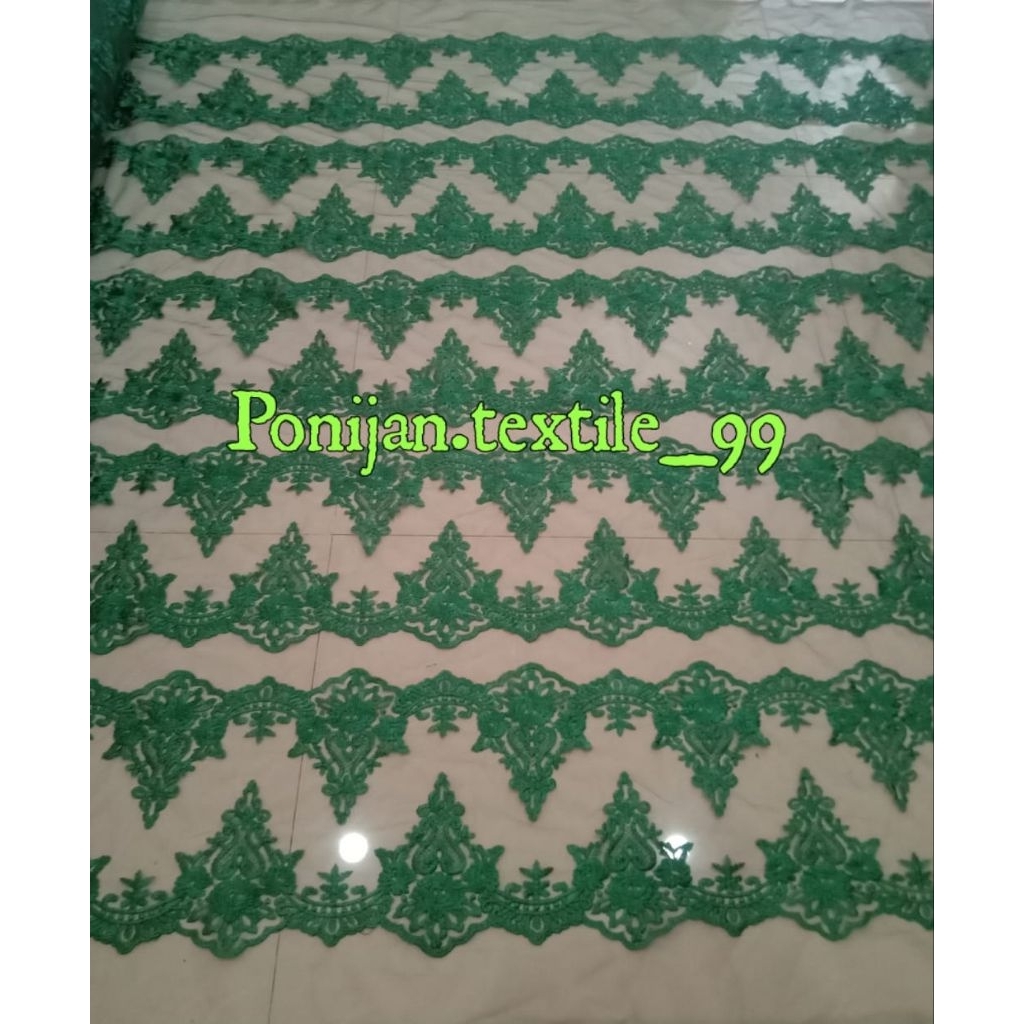 ✅Renda Tile // Bahan Renda / tule renda meteran 10 baris