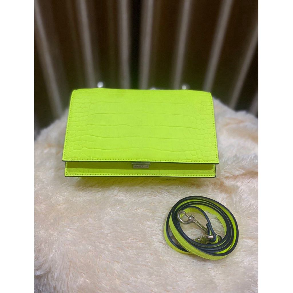 Charles & Keith croco bag