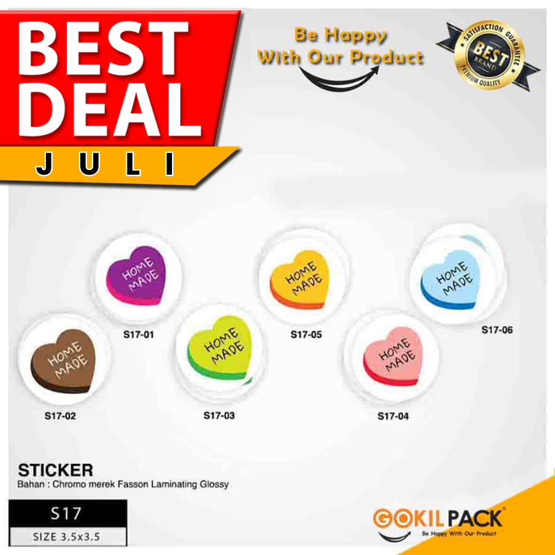 

Sticker Murah – Sticker Glossy Home Made 3,5x3,5 | S17