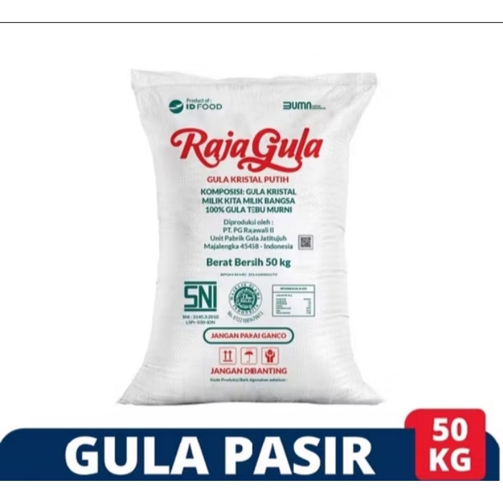 

Raja Gula 50kg: Sertifikasi SNI, Aman dan Higienis​. Kemasan Besar! Raja Gula 50kg - Hemat Biaya dan Waktu Gula Kristal Putih Raja Gula 50kg: Ideal untuk Rumah Tangga & Usaha