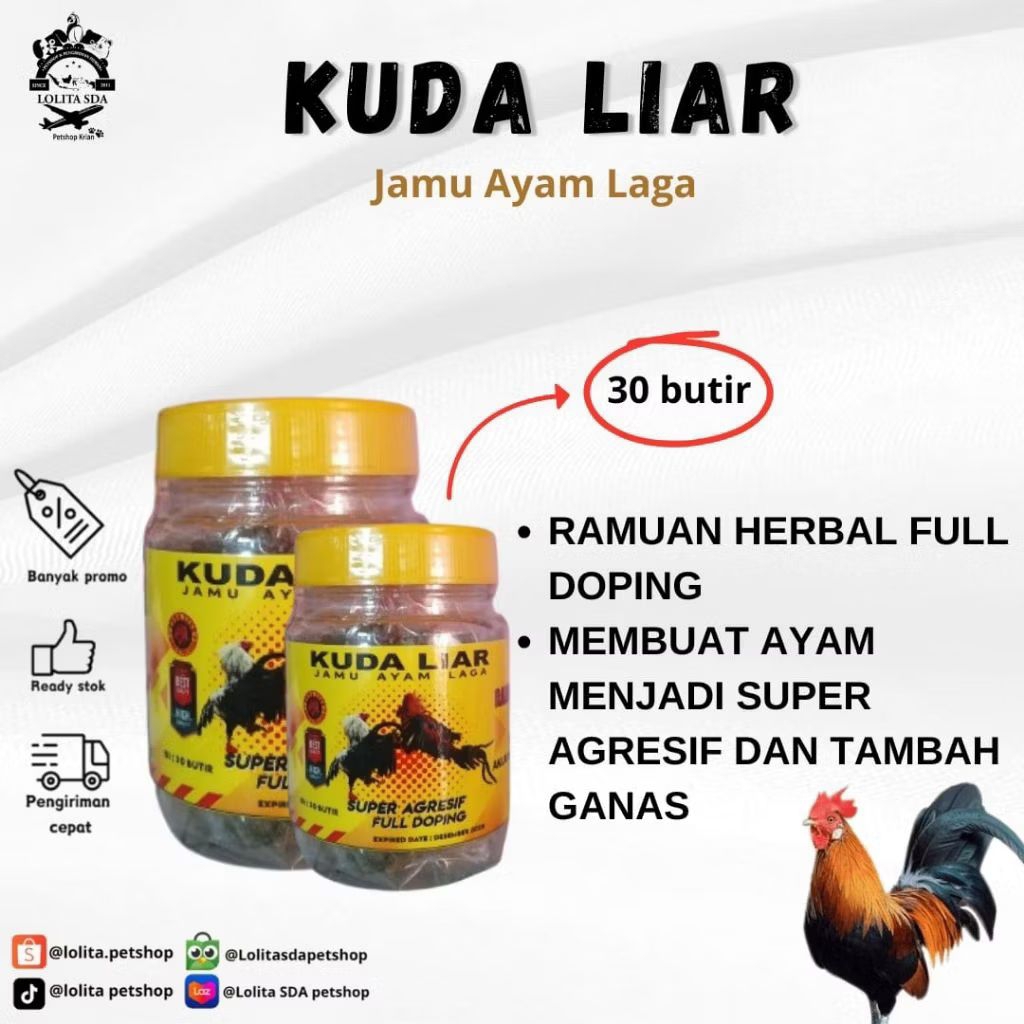 Jamu Ayam Laga super agresif full doping