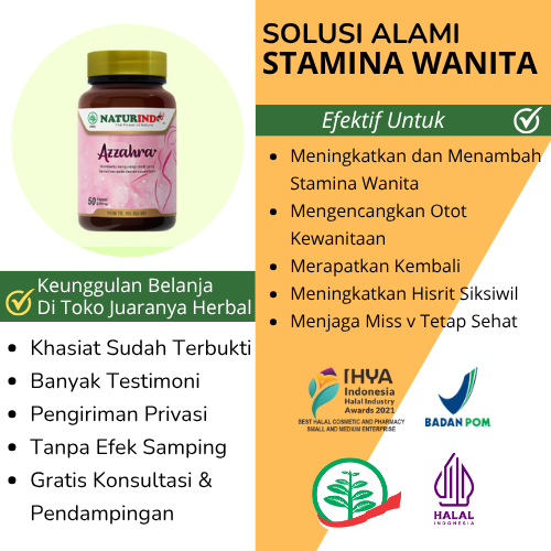 AZZAHRA NATURINDO Herbal Stamina Wanita Tahan Lama Spesial Mengencangkan Otot Kewanitaan Bisa COD