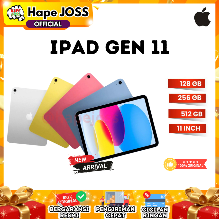 Apple iPad 11th Gen 11-Inch 2025 512GB 256GB 128GB WiFi Only BNIB Resmi Indonesia