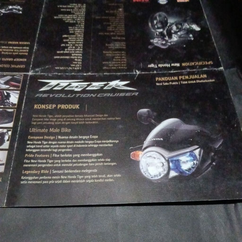 poster brosur leaflet Honda Tiger revolution cruiser