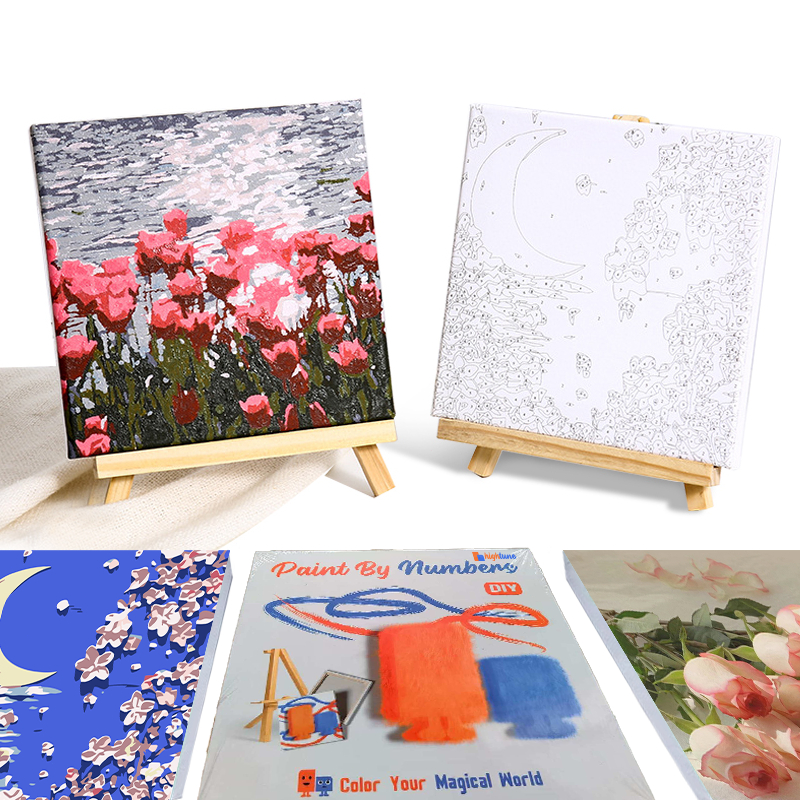 

HIGHTUNE Paint By Number 20x20 Diy Project Art Painting Kit Aesthetic Kanvas Lukis Tangan 1 Set
