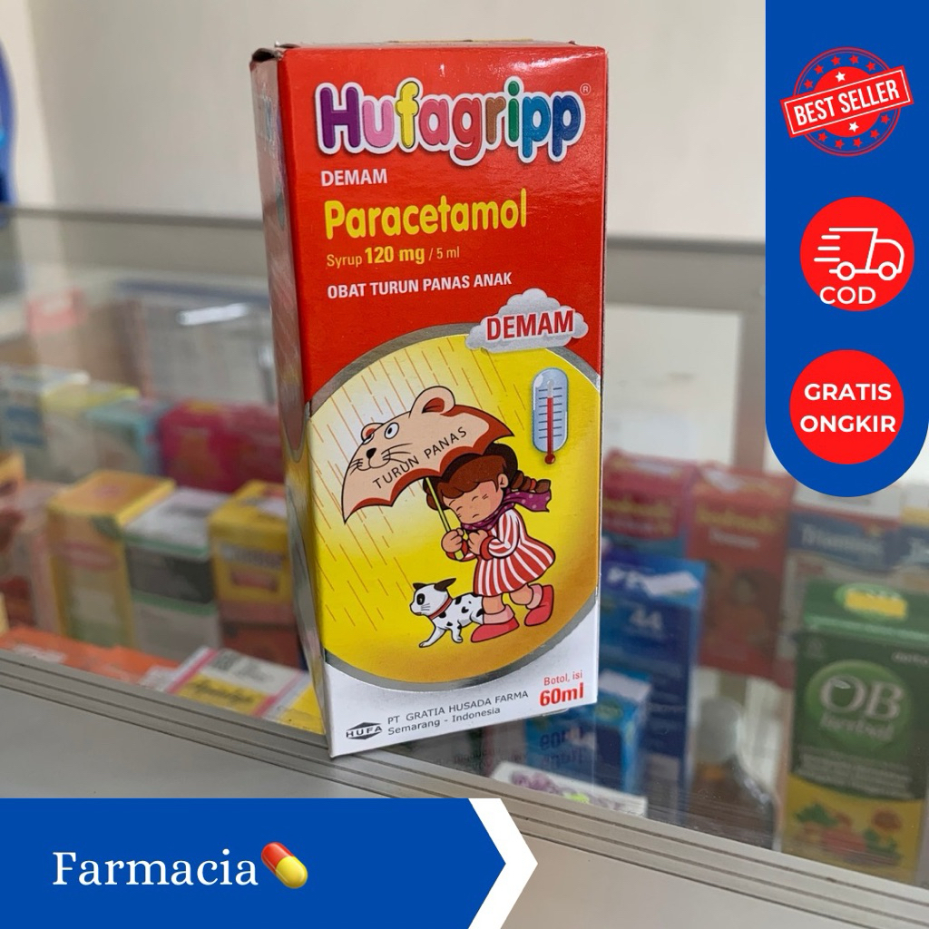 HUFAGRIP DEMAM SIRUP|HUFAGRIP MERAH