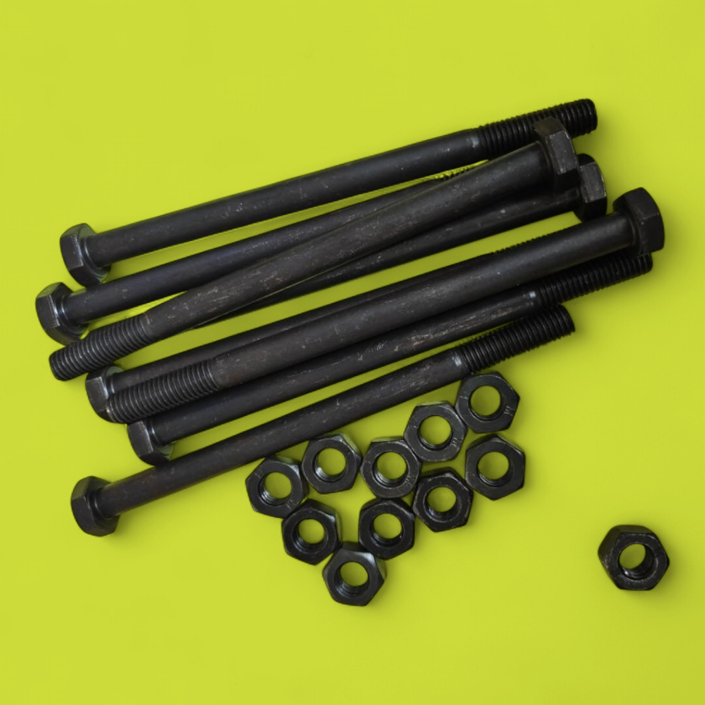 BAUT BAJA HTB 8.8 M10 X 120 HALF DRAT / BAUT BAJA M10 X 120 HITAM / BAUT 17 KUNCI 17 / BAUD HALF DRA