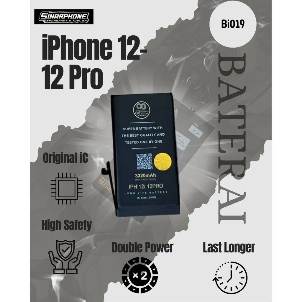 BATERAI IPHONE 12| IPHONE 12 PRO | IPHONE 12 PRO MAX KUALITAS ORIGINAL