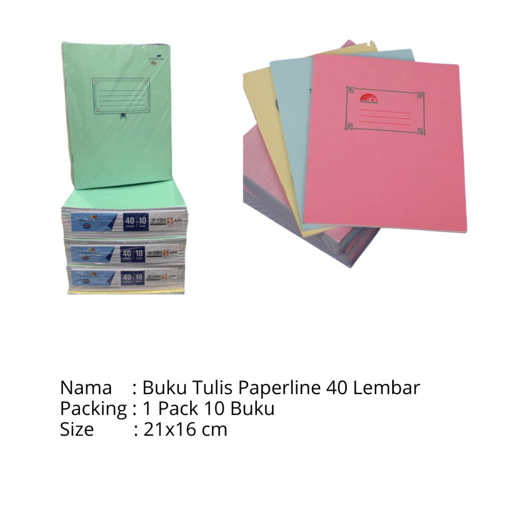 

Buku Tulis Paperline 40 Lembar (1 pack)
