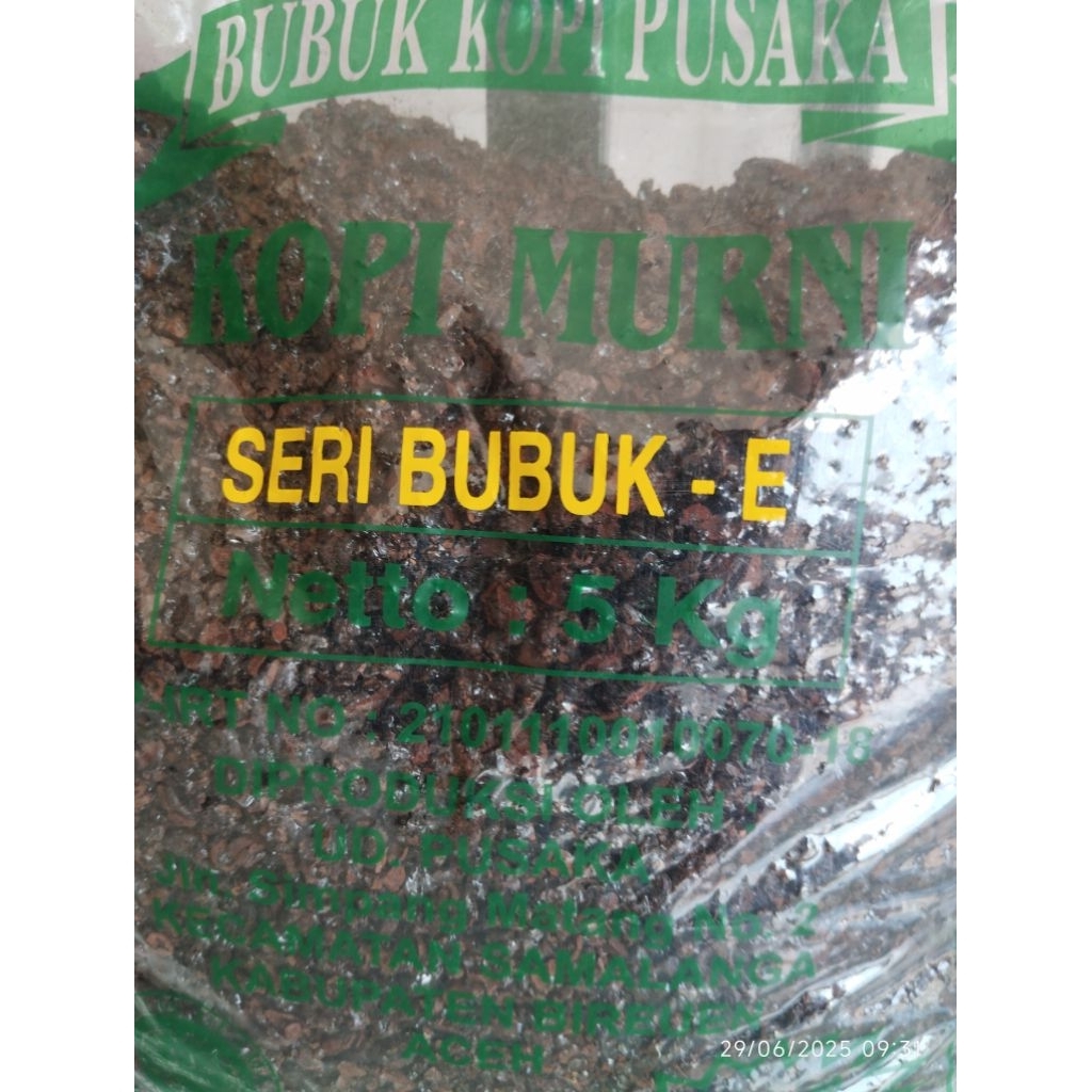 

Grosir 5 Kg Kopi Saring Aceh Cap Pusaka Seri E