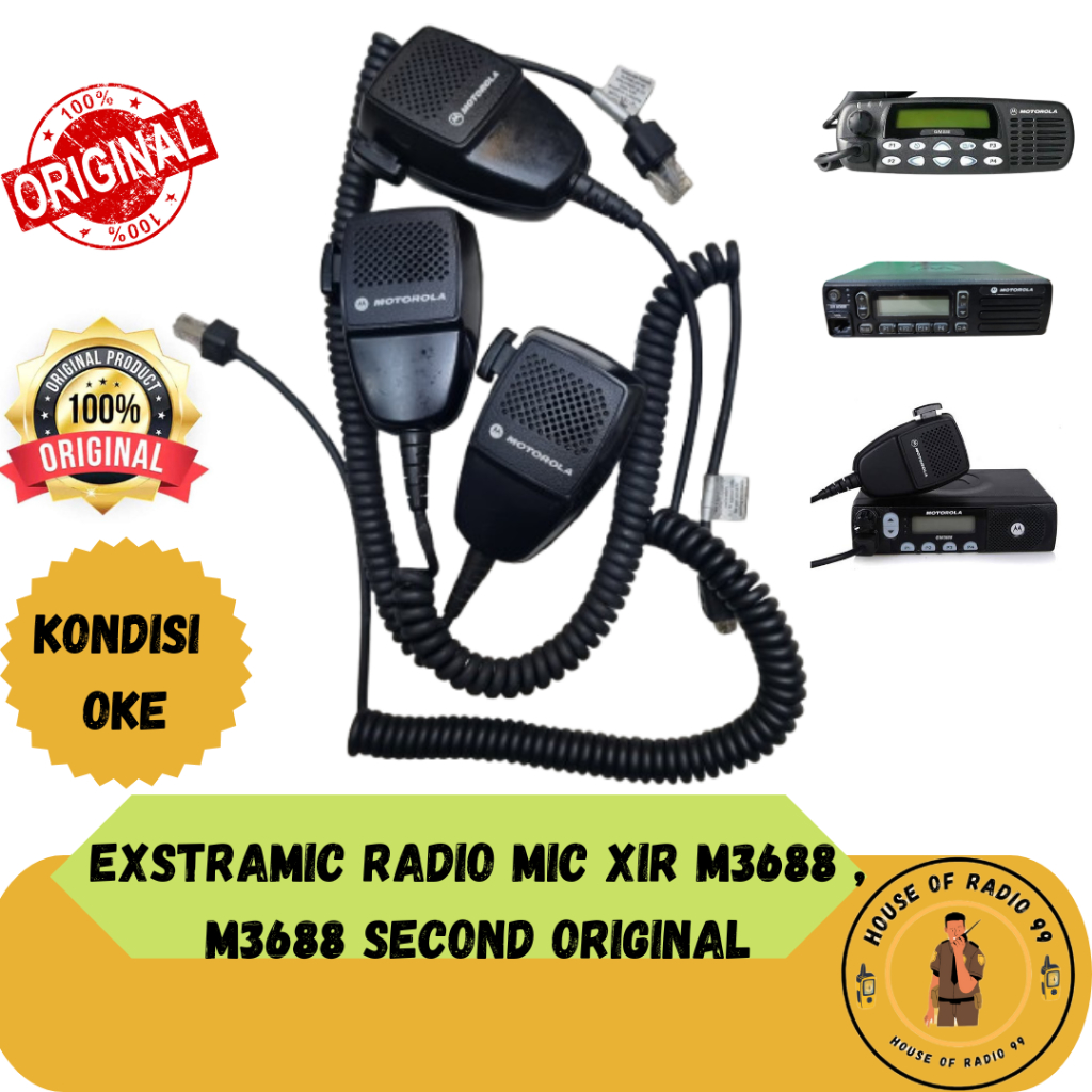 Ekstramic Motorola XIR M3688 GM3688 GM338 Second Original Exstramix XIR M3688