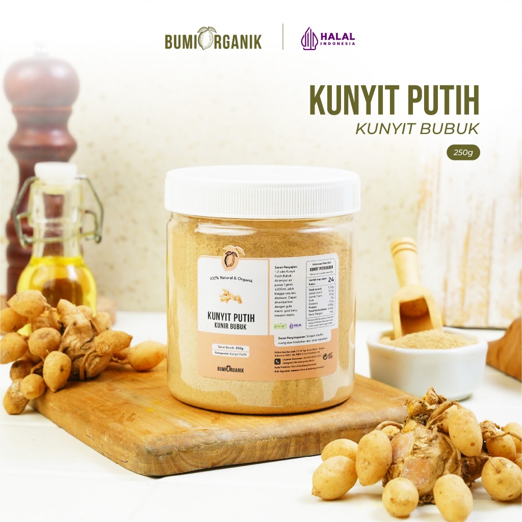 

KUNYIT PUTIH BUBUK 250G BUMI ORGANIK TANPA CAMPURAN ASLI 100% ORIGINAL WHITE TURMERIC POWDER KUNIR PUTIH BUBUK BAHAN POKOK POWDER BUMBU REMPAH ORGANIK PREMIUM BUMBU DAPUR BUBUK LENGKAP SUPER NUTRIFARM BRAGG DARI BUMI GEMELI LEMOVITA OFFICIAL BEORGANIK
