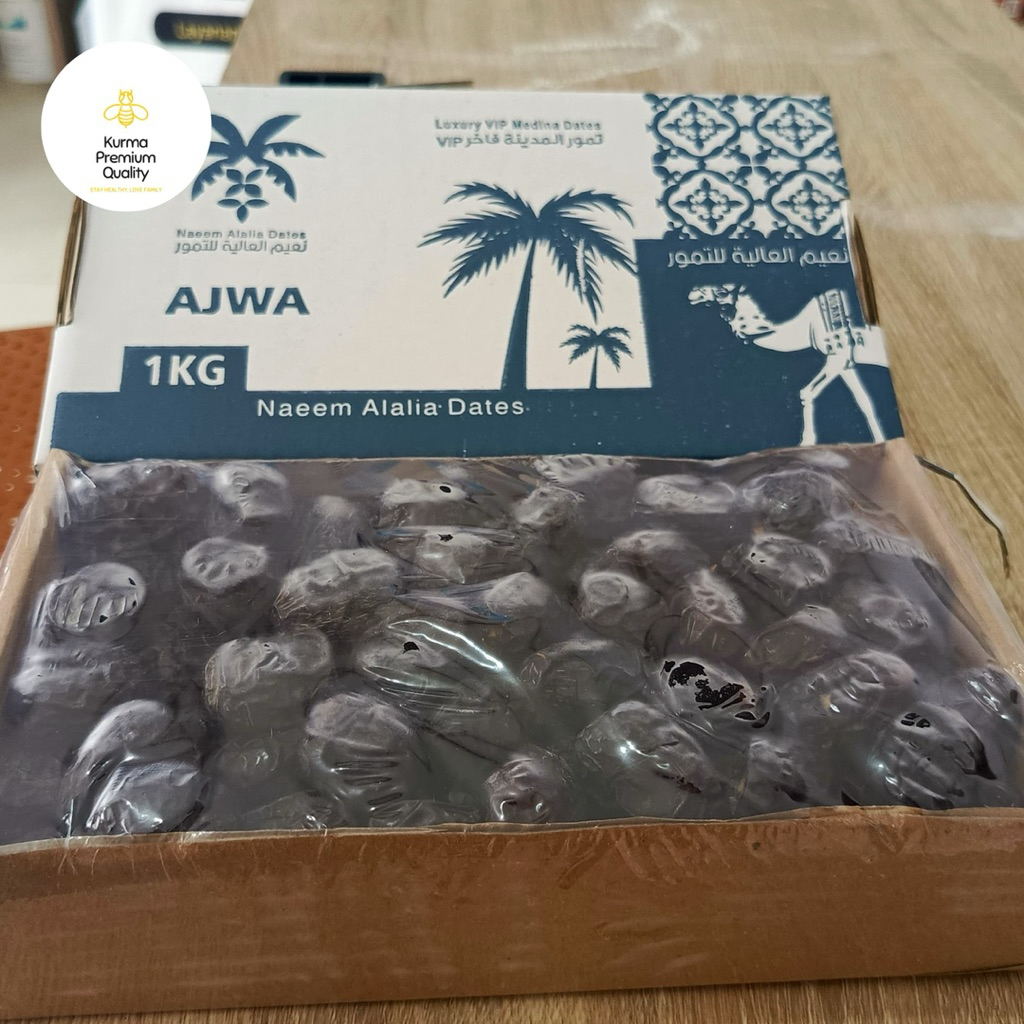 

1 KG Kurma Ajwa Al-Madinah Kurma Nabi / Ajwa Dates Madinah 100%