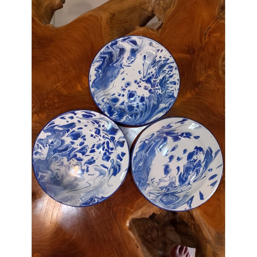 piring makan seng/piring enamel/piring jadul