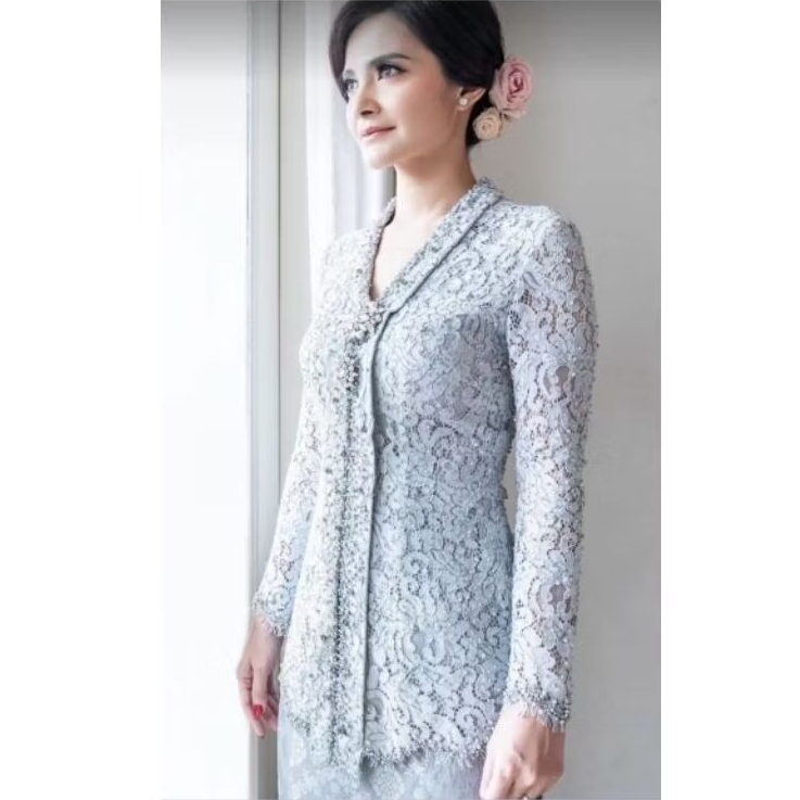 kebaya brokat, kebaya elegan, kebaya cantik, kebaya lamaran, kebaya wisuda, kebaya custom, jahitkeba