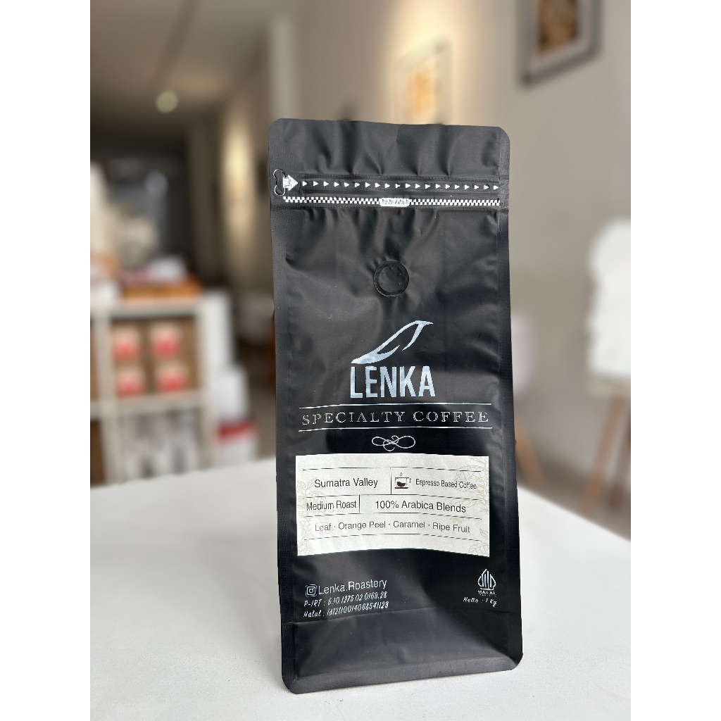 

Lenka Sumatra Valley blend roasted coffee beans Kopi