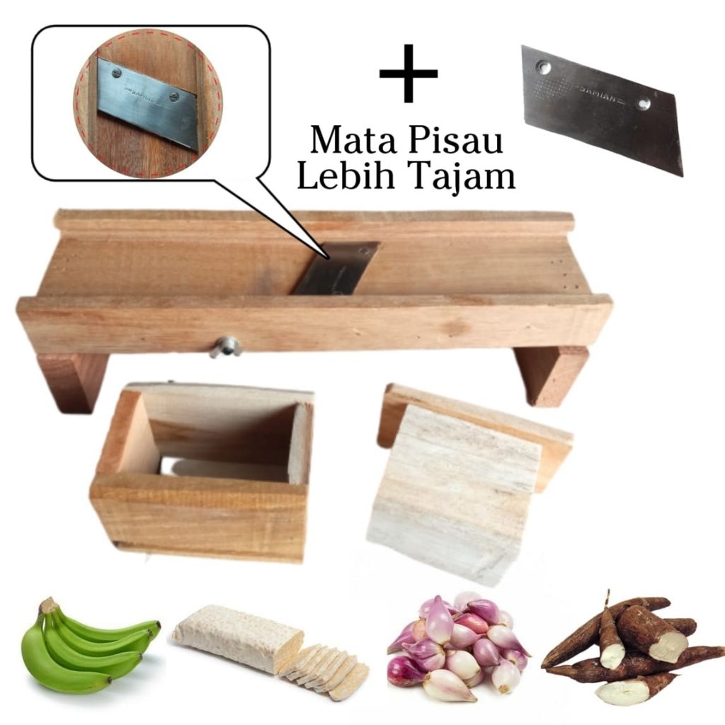Alat pengiris bawang /Alat serbaguna untuk mengiris bawang /pisaang/kentang Bahan dari kayu