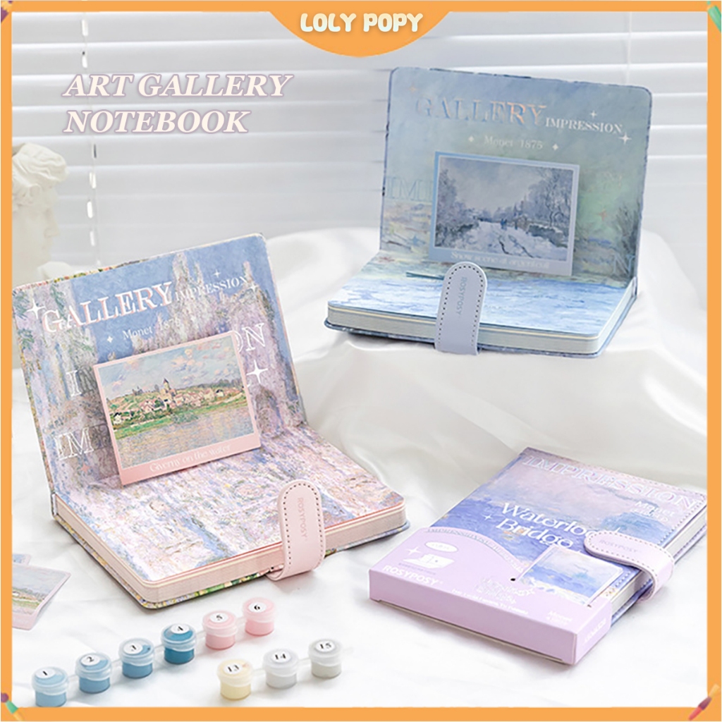 

Rosy Posy 96 Lembar Buku Dairy Aesthetic Monet Journal Buku Nota Vantage Notebook With Megnetic Buckle