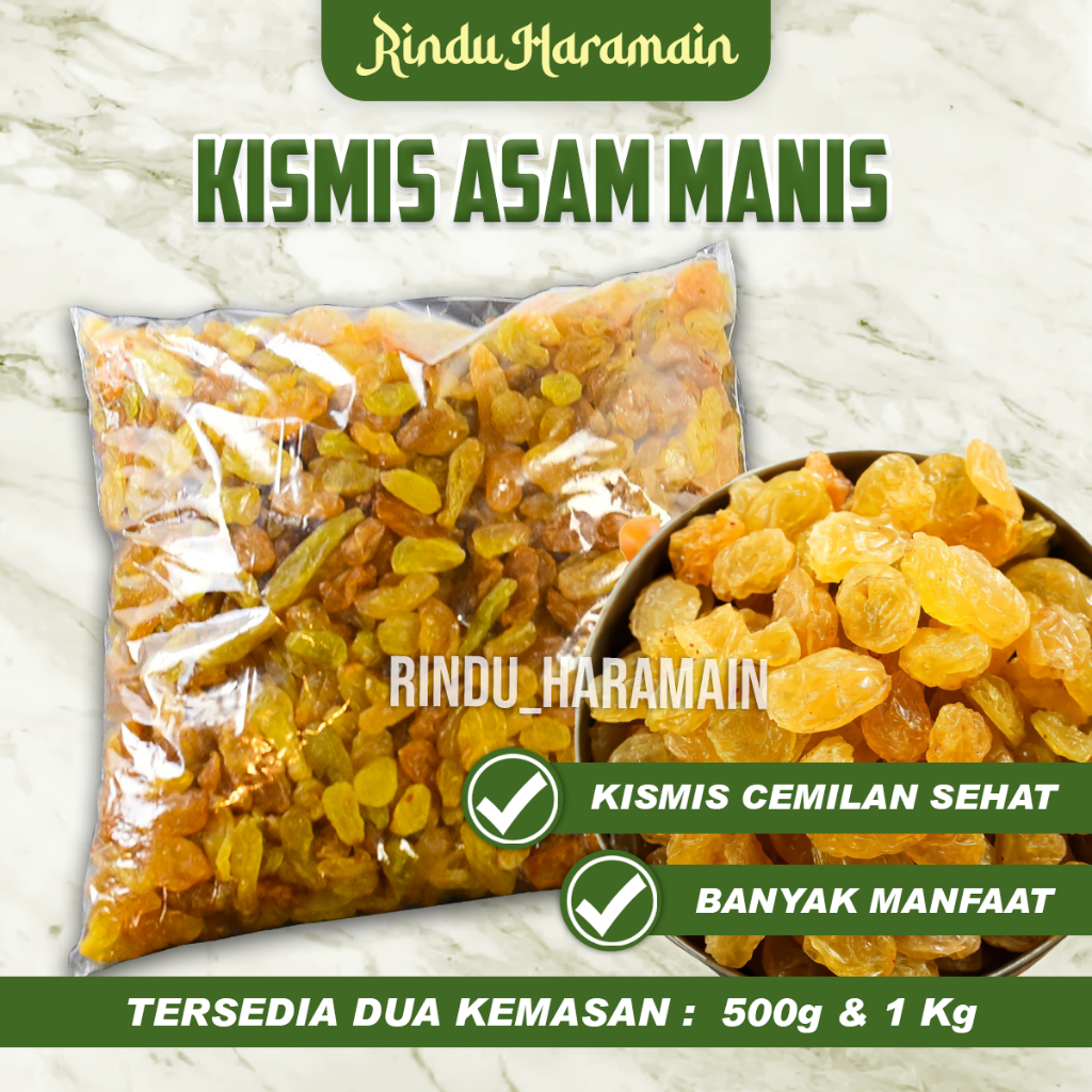 

Kismis Anggur Asem manis organik | Golden raisin oleh oleh umroh