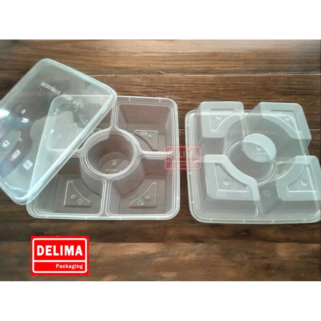 1 pcs Thinwall 1.000ml sekat 5