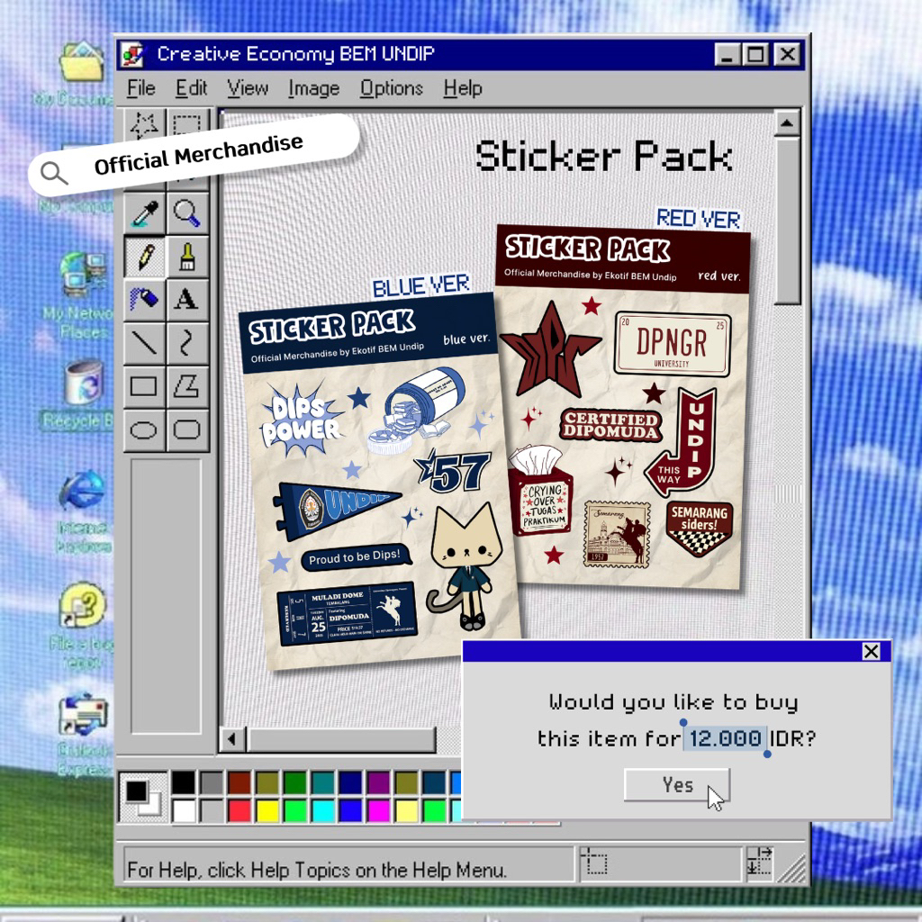 

Sticker Pack Undip - Official Merchandise by Ekotif Bem Undip 2025