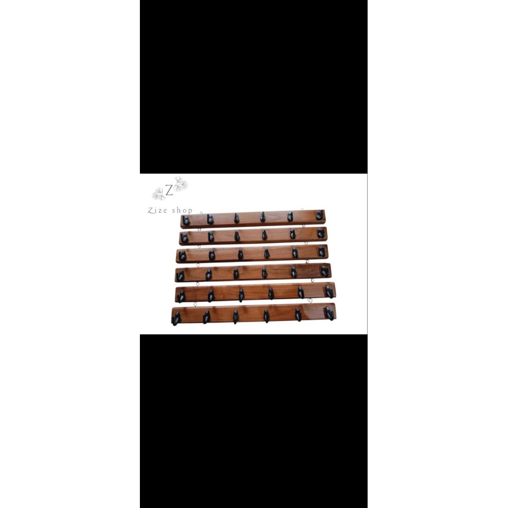 hangers gantungan baju kastop kayu jati asli aesthetic kuat dan kokoh