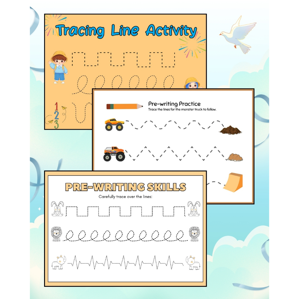 

LEMBAR KERJA - WHORKSHEET - AKTIVITAS BELAJAR - MODUL ANAK - CODING - MENGENAL - TRACING LINE - MENEBAL GARIS ANAK PAUD - TK
