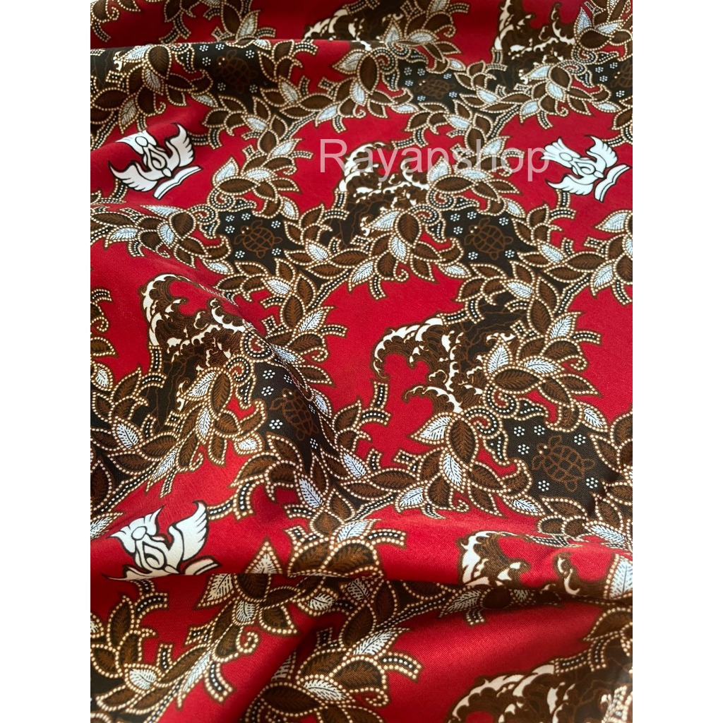 Kain Batik Seragam Sekolah Sd Warna Merah Motif Penyu Terbaru Panjang 2 Meter
