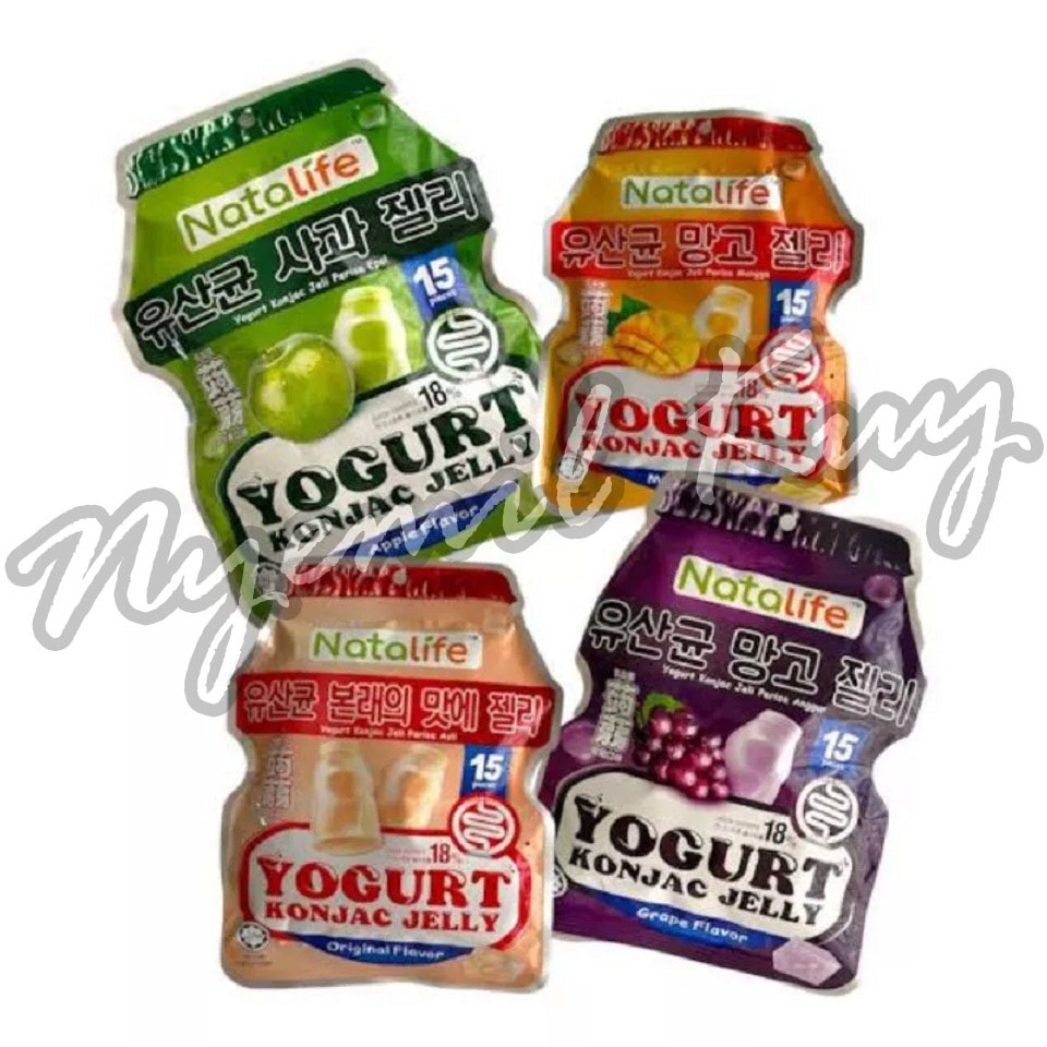 

Natalife Yogurt Jelly Rasa Buah dan Yogurt All Varians - Konjac Jelly (isi 20gr x 15 pcs) - Jeli Apel/Anggur/Mangga/Yogurt 300g