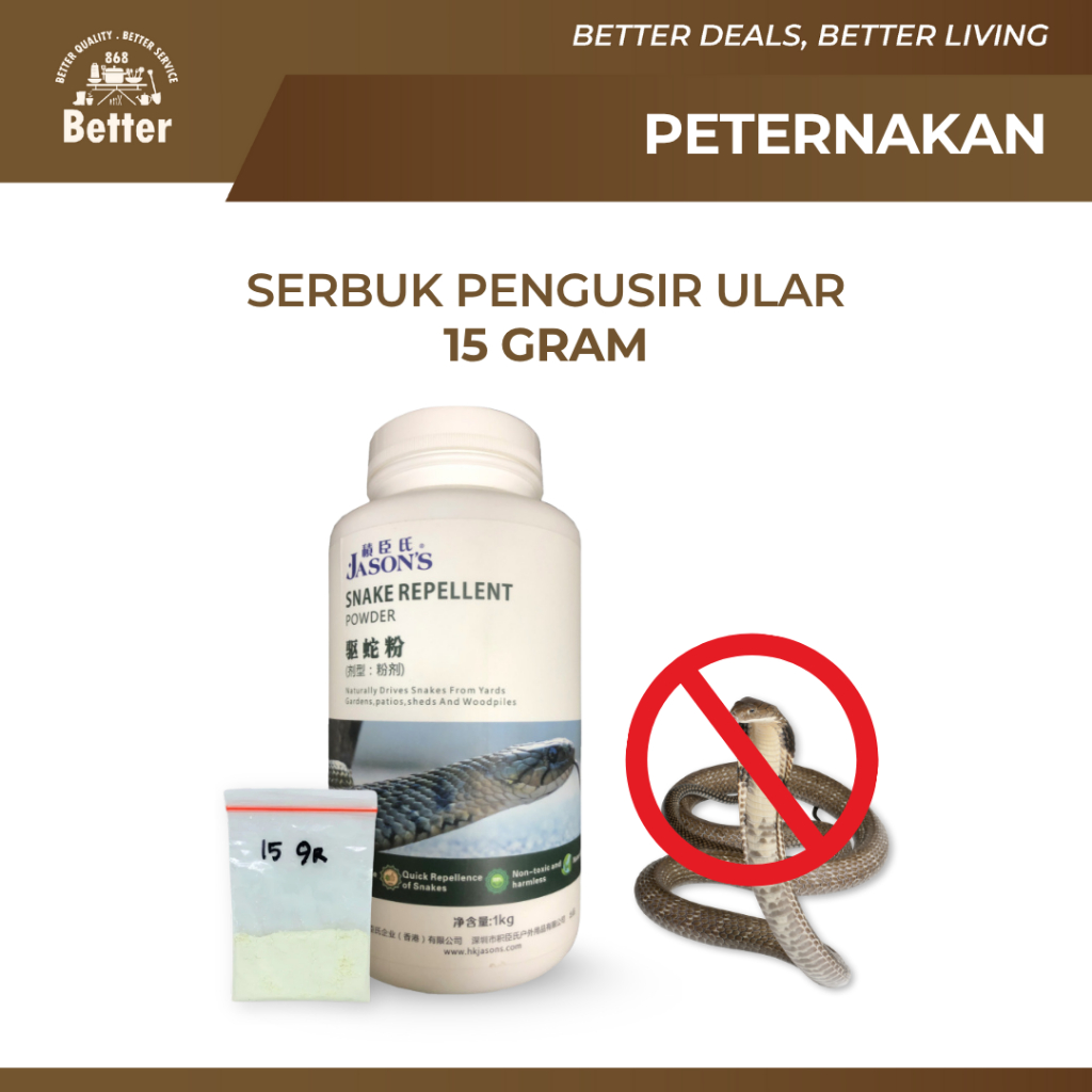 Serbuk Pengusir Ular Ampuh Obat Penangkal Ular Masuk Rumah Non Racun 15gr