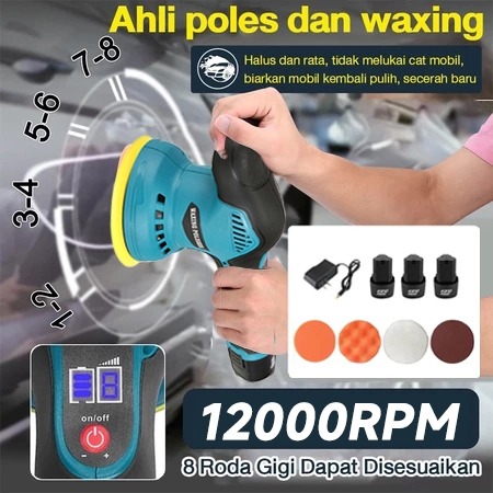 8 Speed 380W/220V Mesin Poles Body Mobil 12000RPM Alat Poles Mobil Mesin Poles Mini Portable Alat Po