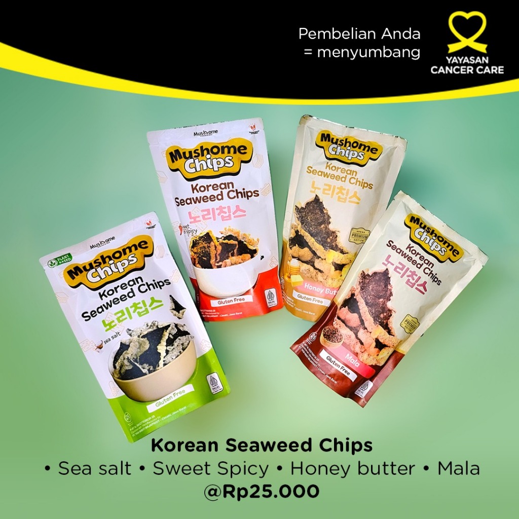 

Keripik Korean Seaweed Kripik Rumput Laut Mushome Chips Cancer Care