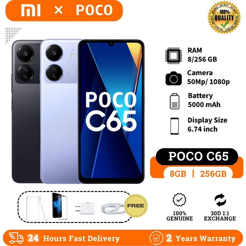 ✨ASLI & BARU✨ POCO C65 5G | Helio G85 | Kamera 50MP AI |RAM 8GB + ROM 256GB  | Harga Murah