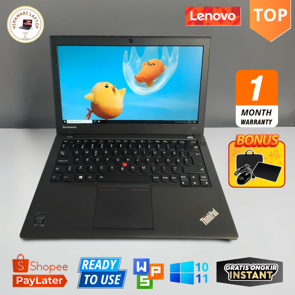 LAPTOP LENOVO LENOVO X240 CORE i3/i5/i7 GEN 4 -  MURAH & BERGARANSI
