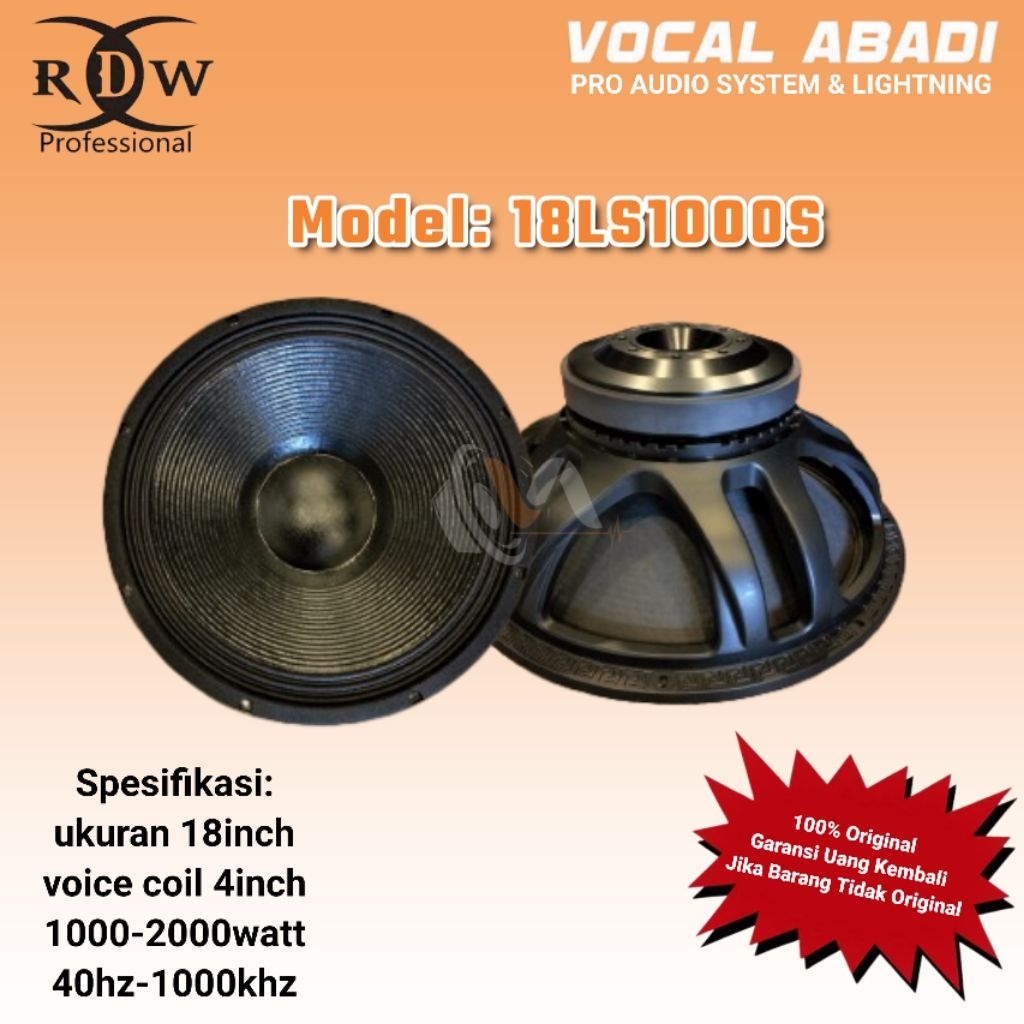 SPEAKER COMPONENT RDW 18LS1000S