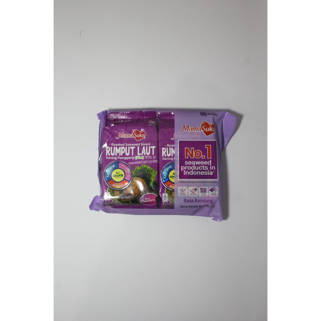 

Mama Suka rumput Laut Kering Panggang Rasa Rendang Padang 4.5gr @pack (2 pcs)