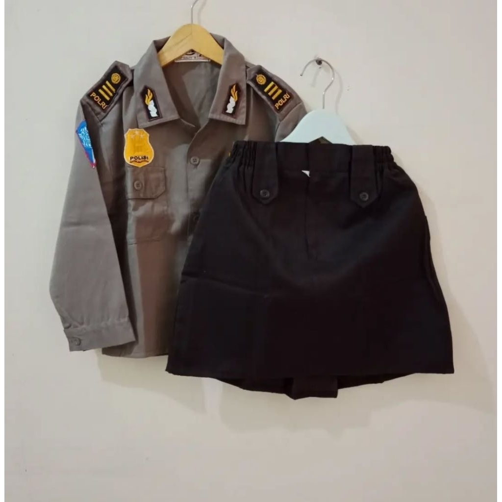 seragam profesi polisi anak perempuan - baju polantas anak perempuan - baju polisi anak wanita - baj