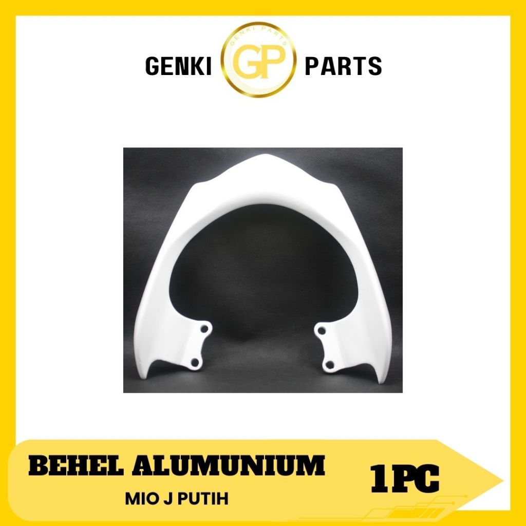 GENKI-PARTS/BEHEL-ALUMUNIUM/ALUMINIUM/PEGANGAN/TANGAN/BELAKANG/MOTOR/YAMAHA/MIO-J/PUTIH/GRADE-ORI
