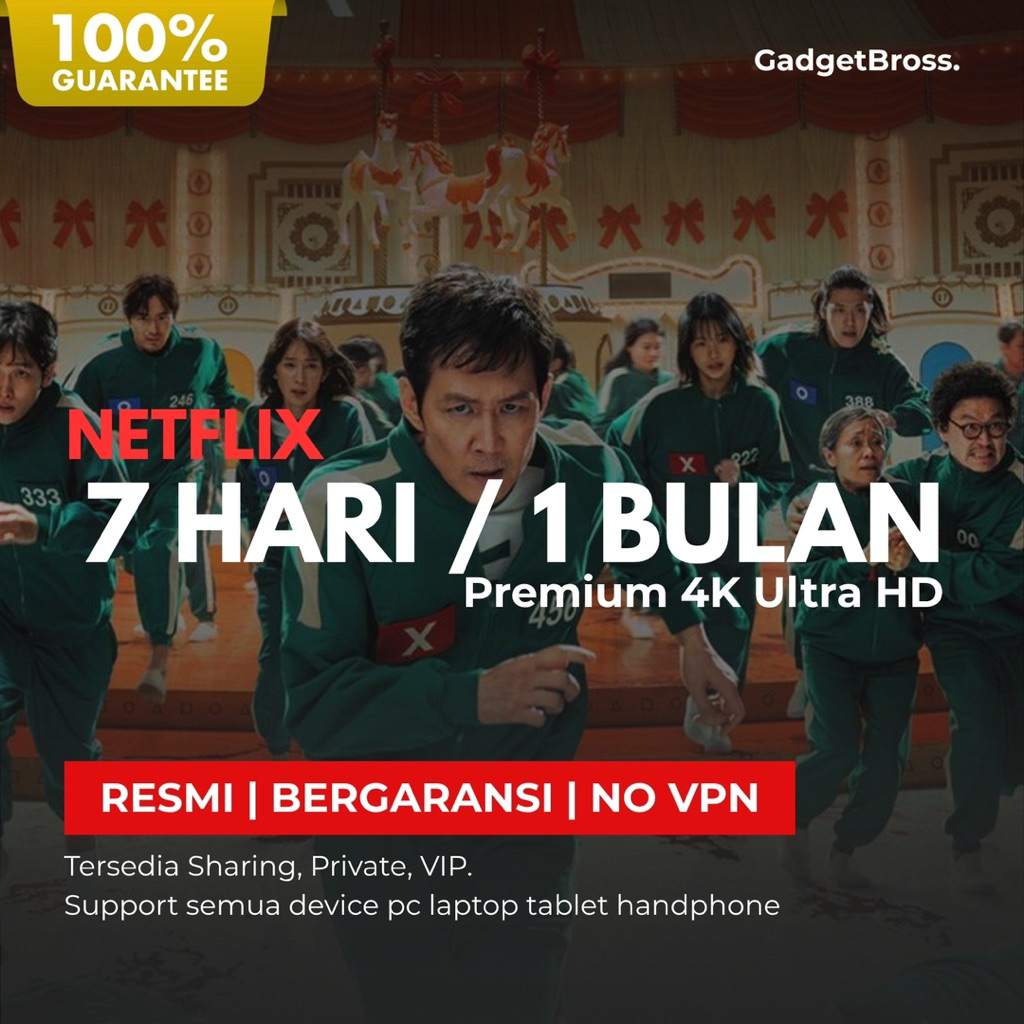 NETFLIXX PRIVATE PREMIUM | LANGGANAN NETFLIX 1 MINGGU 4K ULTRA HD BERGARANSI