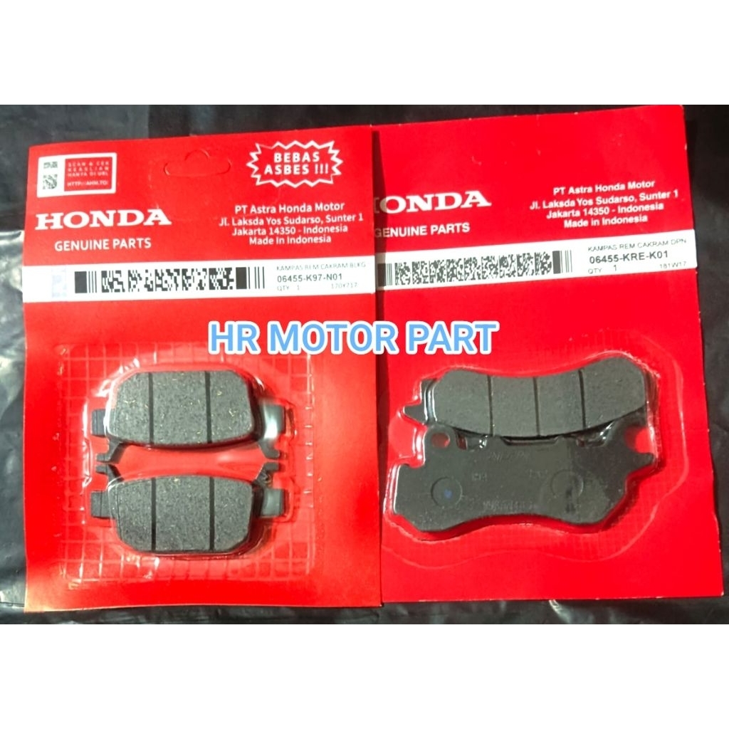 KAMPAS REM DEPAN BELAKANG PCX 150 CBS PCX 160 NEW CBS ADV 150 CBS NEW ADV 150 CBS (K97+KRE) DISPAD D