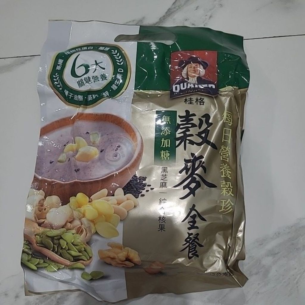 

Quaker Cereal Wheats with black sesame and nuts