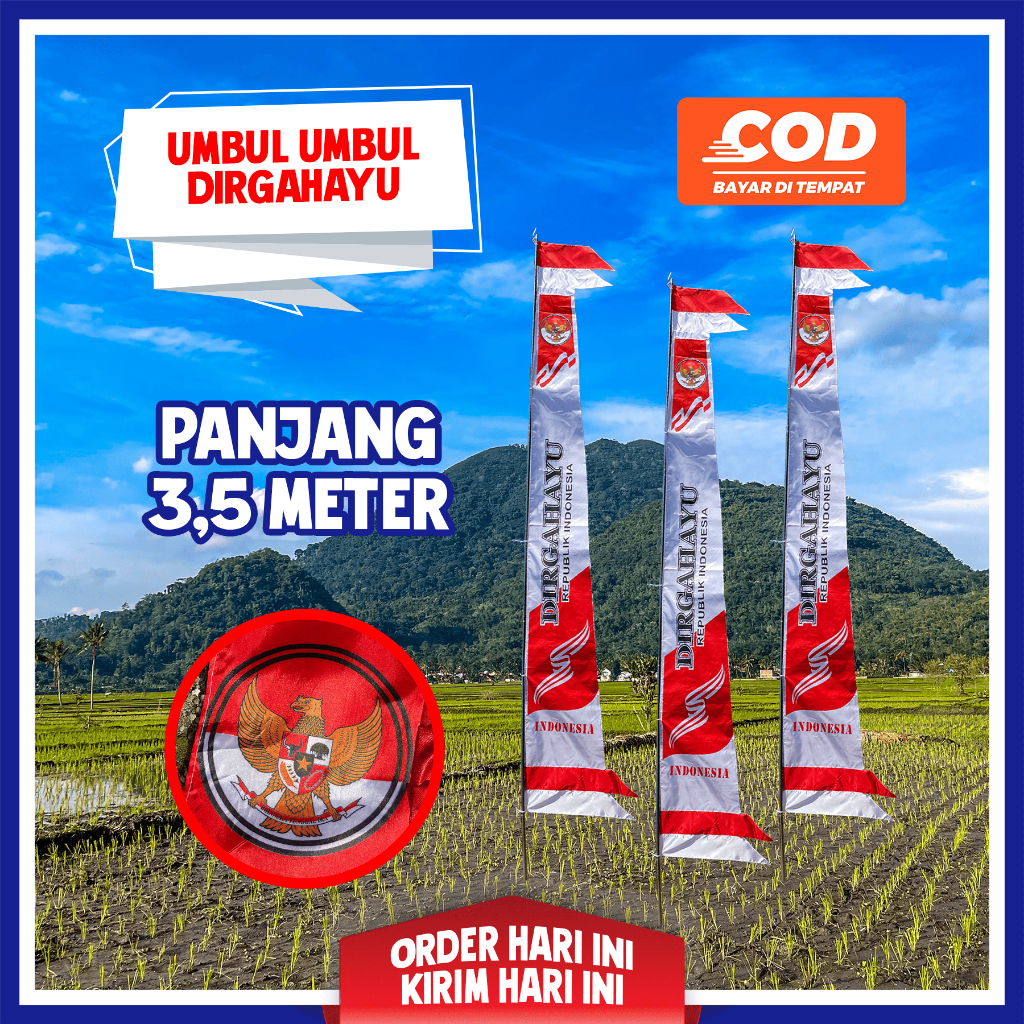 BENDERA UMBUL UMBUL DIRGAHAYU 3,5 METER