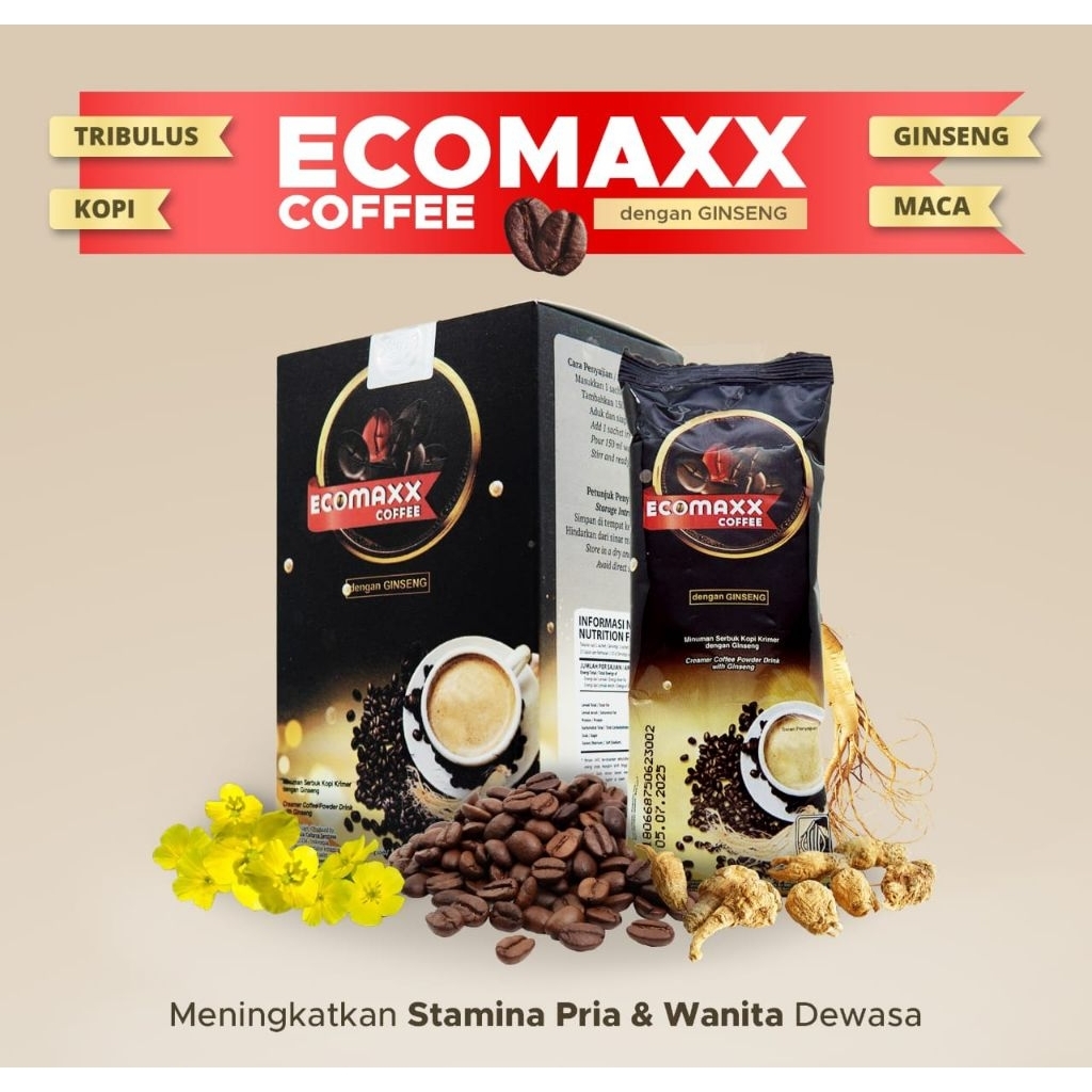 

Ecomaxx Coffee Pepaduan Dengan Kopi Herbal Ginseng